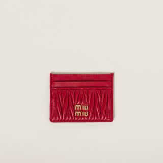 Miu Miu + Nappa Leather Card Holder