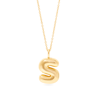 Stone and Strand + Bubble Tea Initial Necklace