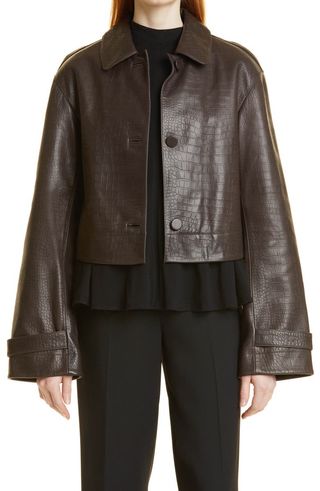 Rebecca Taylor + Leather Trench Jacket