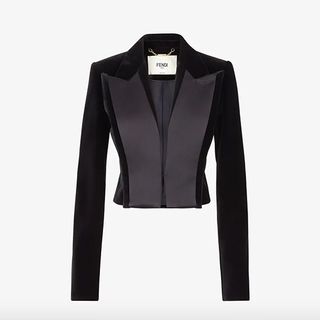 Fendi + Black Velvet Jacket