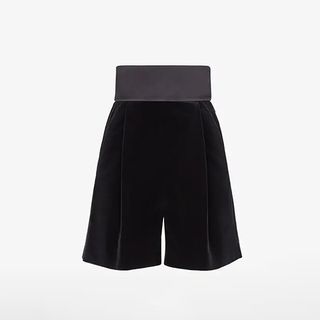 Fendi + Black Velvet Shorts