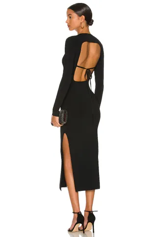 Shona Joy + Lyon Long Sleeve Backless Midi Dress