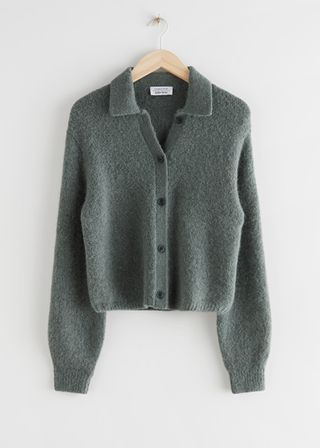 & Other Stories + Collared Alpaca Blend Cardigan