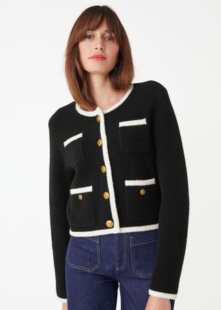& Other Stories + Gold Button Knit Cardigan