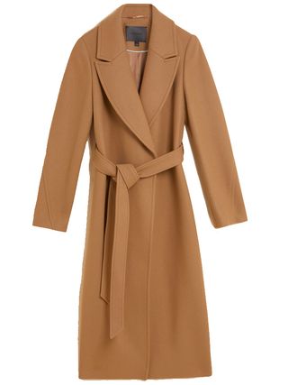 Autograph + Wool Rich Belted Longline Coat With Cashmere