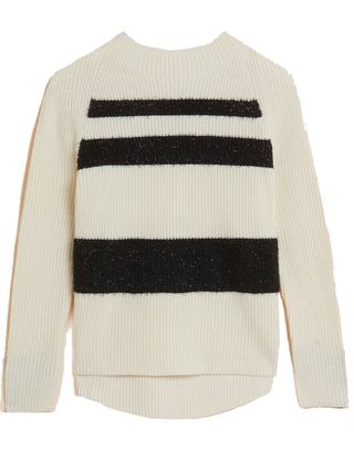 Autograph + Striped Funnel Neck Jumper With Cashmere