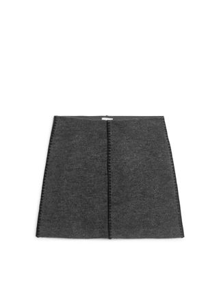 Arket + Boiled Wool Mini Skirt