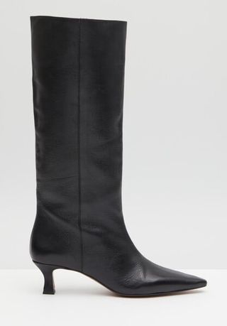 Hush + Camila Leather Kitten Heel Knee Boots