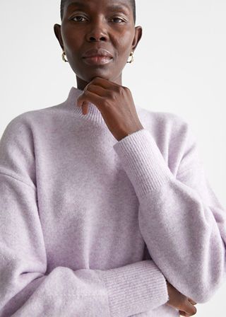 & Other Stories + Mock Neck Sweater in Lilac