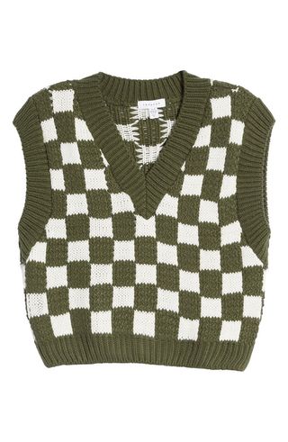 Topshop + Check Sweater Vest