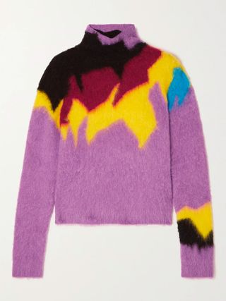Loewe + Intarsia-Knit Turtleneck Sweater