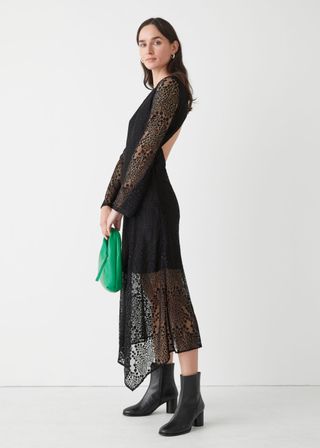 & Other Stories + Cut-Out Lace Midi Dress