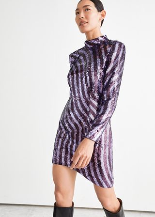 & Other Stories + Fitted Sequin Mini Dress
