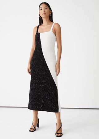 & Other Stories + Strappy Sequin Midi Dress