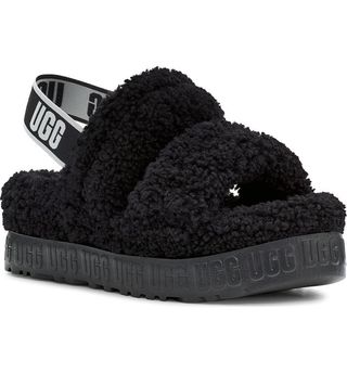 Ugg + Oh Fluffita Genuine Shearling Slingback Sandals