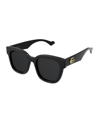 Gucci + Oversized Rectangle Acetate Sunglasses