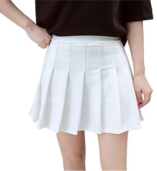 Hoerev + Short High Waist Pleated Skater Tennis Skirt