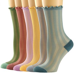 Mcool Mary + Ruffle Turn-Cuff Casual Ankle Socks