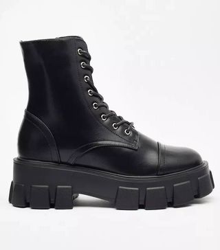 Nasty Gal + Cleated Chunky Biker Boots