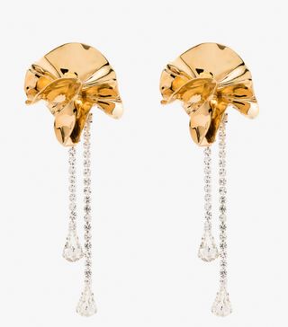 Sterling King + Gold-Plated Sylvia Crystal Drop Earrings