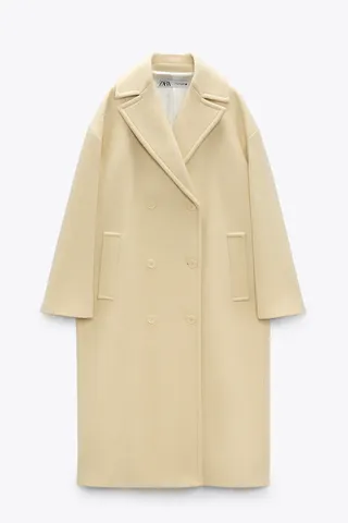 Zara + Wool Blend Coat Limited Edition