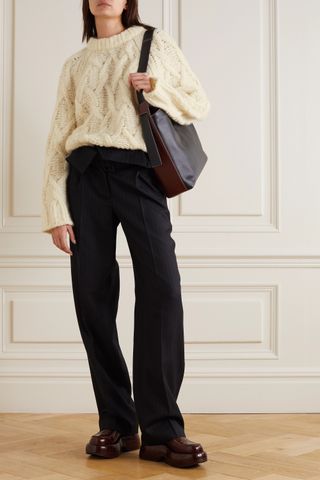 ACNE Studios + Cable-Knit Wool-Blend Sweater