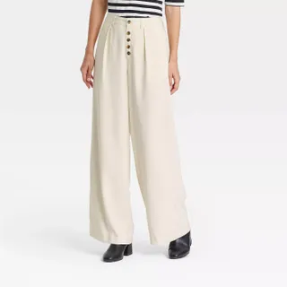 Who What Wear x Target + High-Rise Wide-Leg Pants