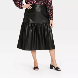 Who What Wear x Target + Faux Leather Skirt