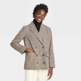 Who What Wear x Target + Plaid Pea Coat