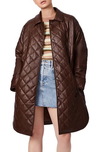 Bernie + Quilted Faux Leather Jacket