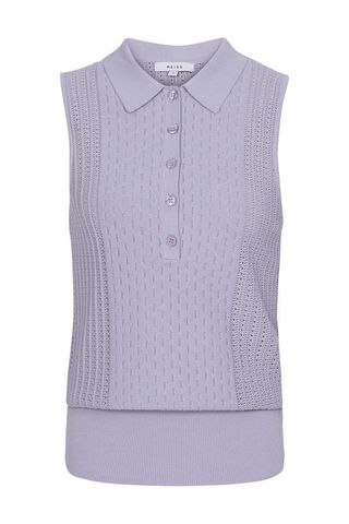 Reiss + ANGELO-S/S Textured Polo in Lavender Plum