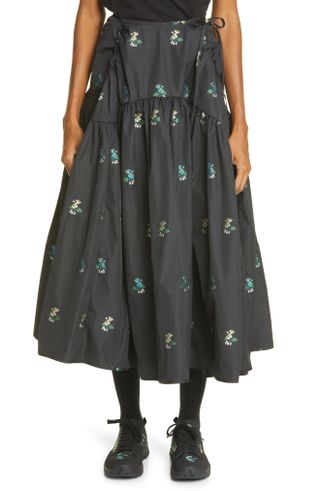Cecilie Bahnsen + Lilly Embroidered Midi Skirt