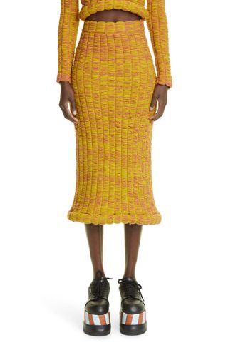 Sunnei + Float Knit Cotton Tulip Skirt