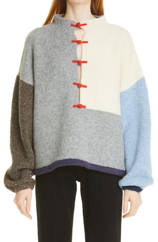 Yanyan + Charlie Wah Colorblock Wool Blend Sweater