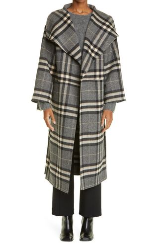 Totême + Check Oversize Double Face Wool Coat