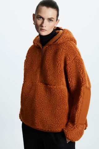 COS + Teddy-Hooded Sweater