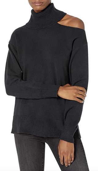 The Drop + Josephine Long Sleeve Cutout Loose Turtleneck Sweater