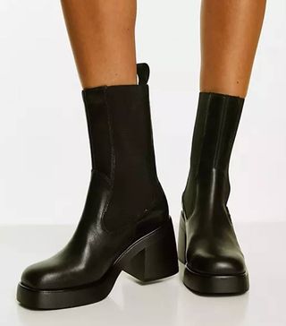 Vagabond + Brooke Leather Chelsea Platform Boots