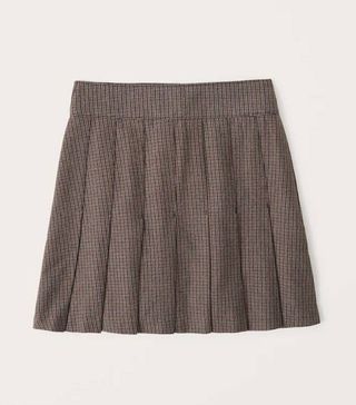 Abercrombie & Fitch + Plaid Pleated Mini Skirt