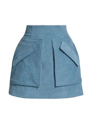 Aknvas + Cherry Corduroy A-Line Mini Skirt