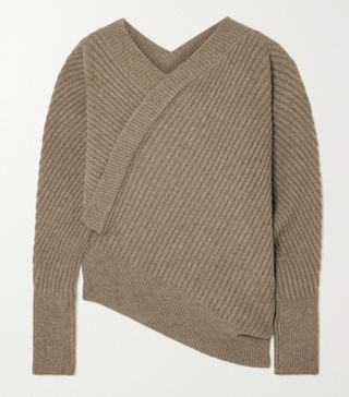 LVIR + Unbalance Asymmetric Ribbed Merino Wool and Cashmere-Blend Sweater