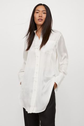 H&M + Oversize Button-Up Shirt