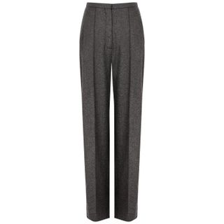 Totême + Business Grey Wool-Blend Trousers