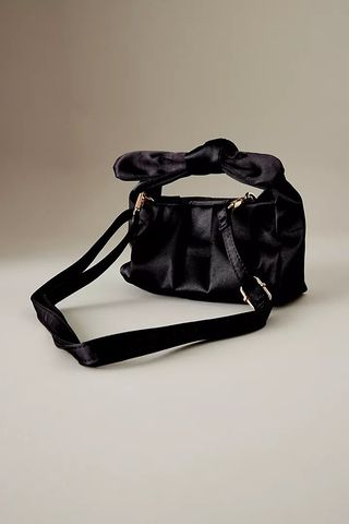 Anthropologie + Satin Bow Strap Shoulder Bag