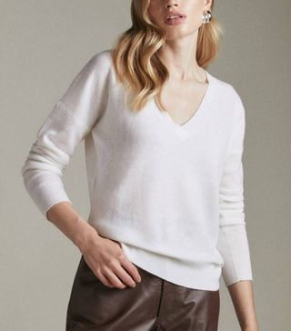 Karen Millen + Petite Cashmere V Neck Jumper