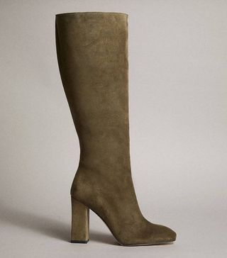 Karen Millen + Premium Suede Knee High Boot