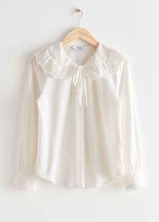 & Other Stories + Scalloped Embroidery Blouse