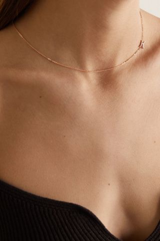 Anita Ko + Initial Diamond Necklace