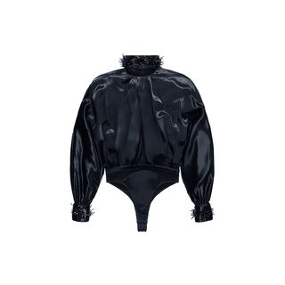 H&M + Rhinestone-Detail Bodysuit Blouse