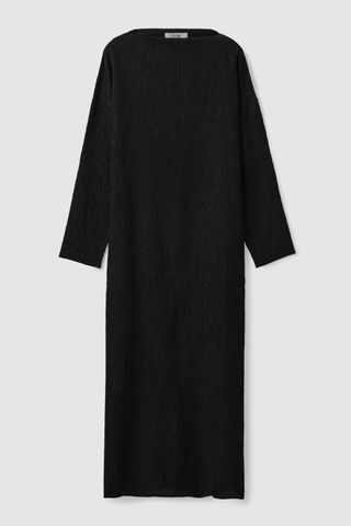 COS + Long-Sleeve Pleated Midi Dress